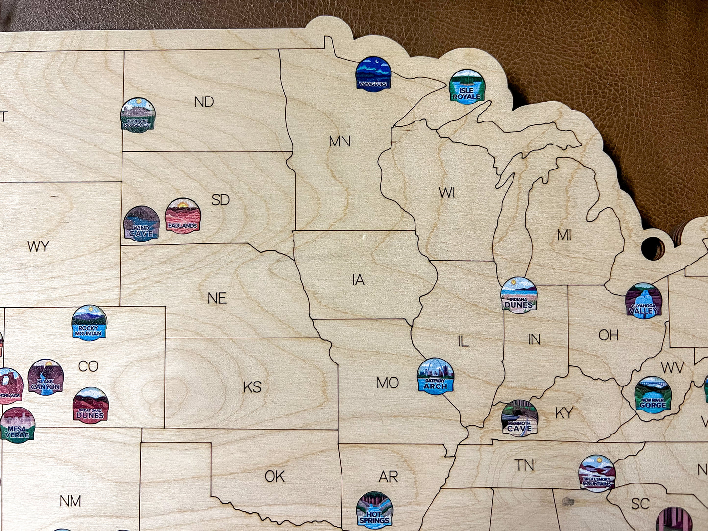 Every Chase | Printed Tokens USA National Parks Bucket List Map