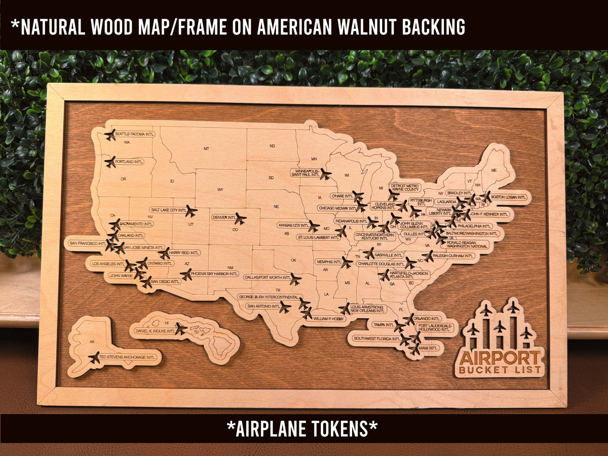 U.S. Airports (#1) | Workshop Special | Ready-To-Ship | Standard (18"x11")
