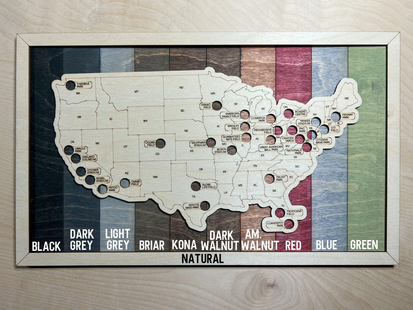 Every Chase | Printed Tokens USA National Parks Bucket List Map