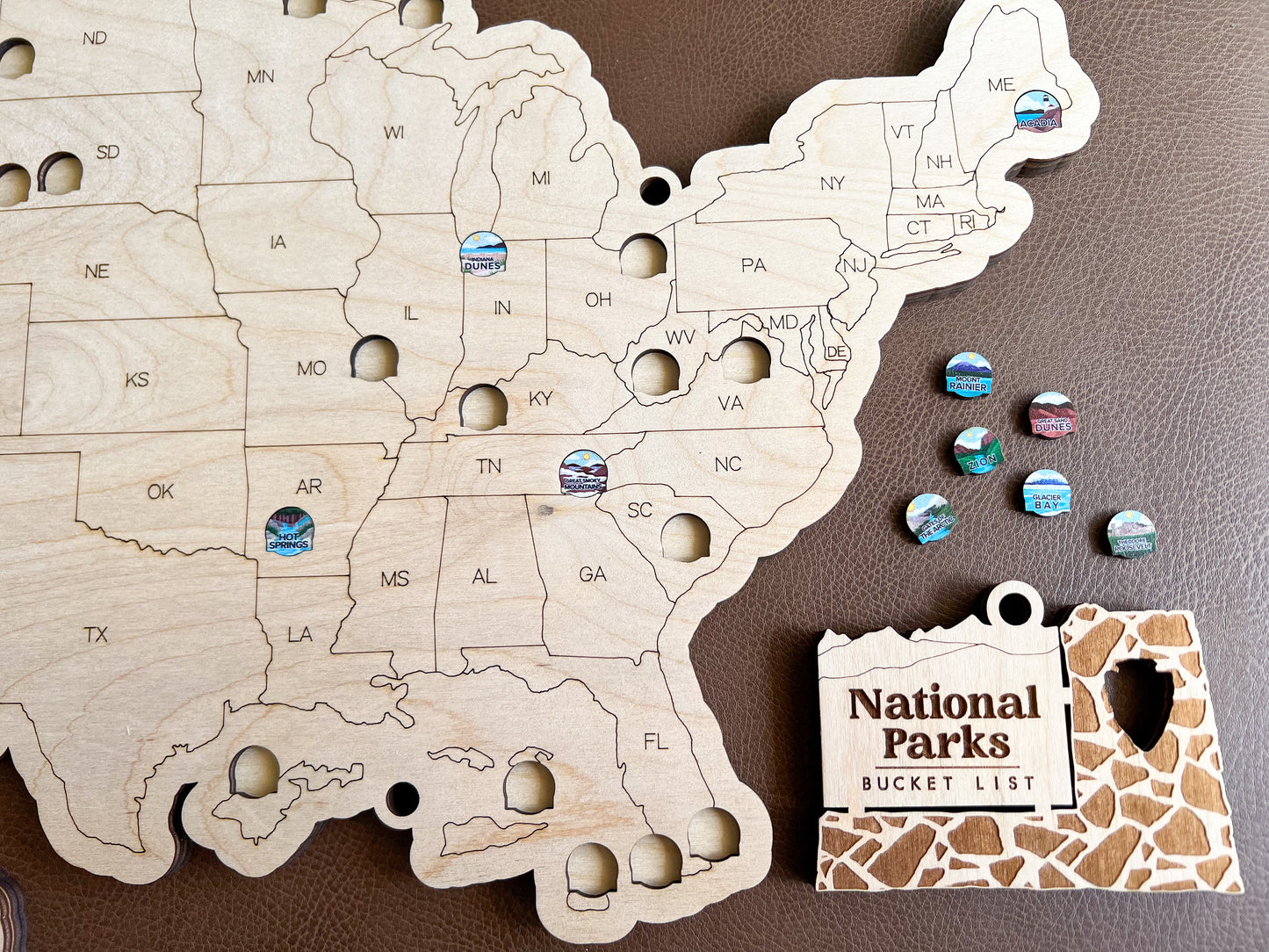 Every Chase | Printed Tokens USA National Parks Bucket List Map