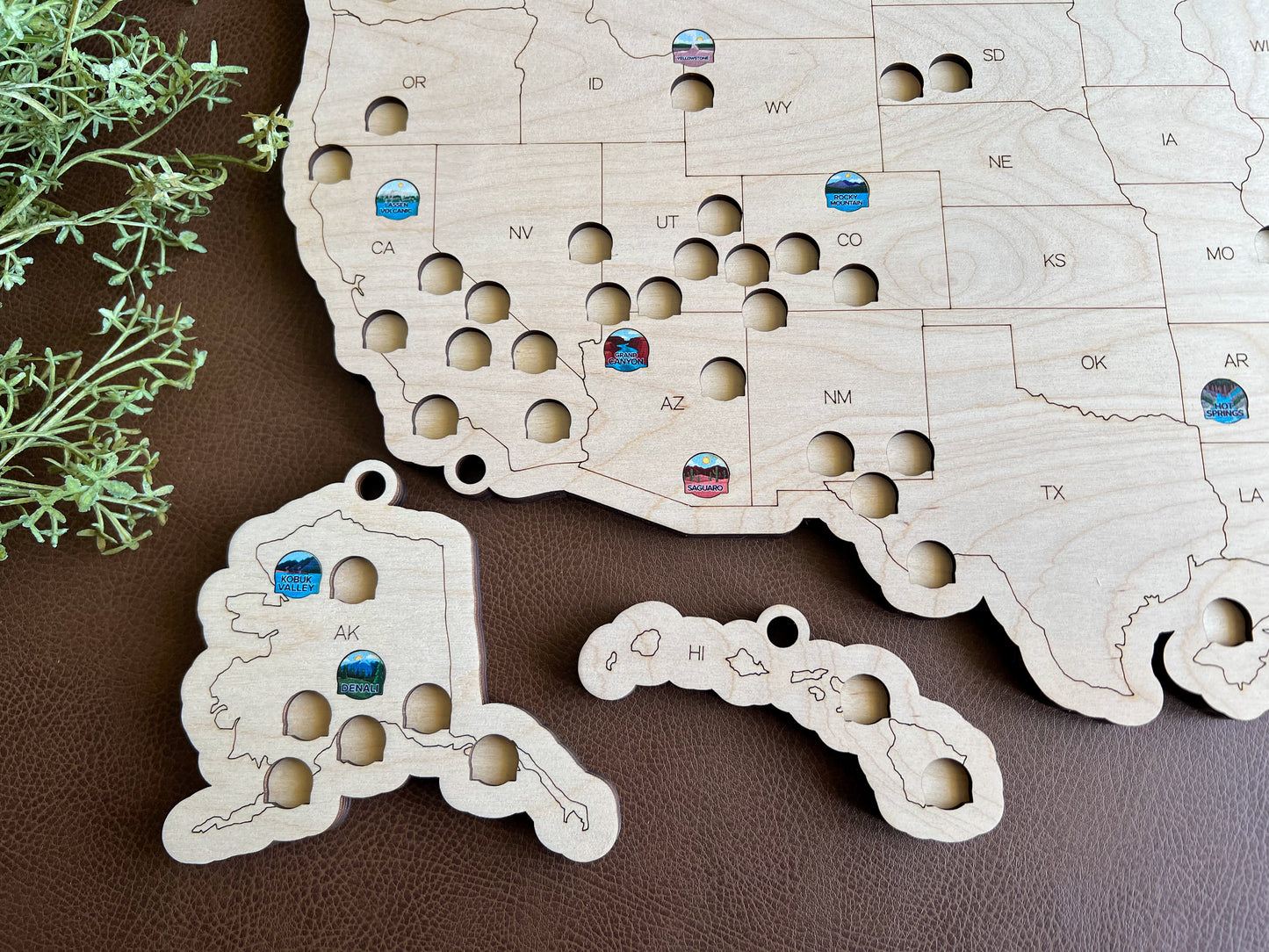 Every Chase | Printed Tokens USA National Parks Bucket List Map