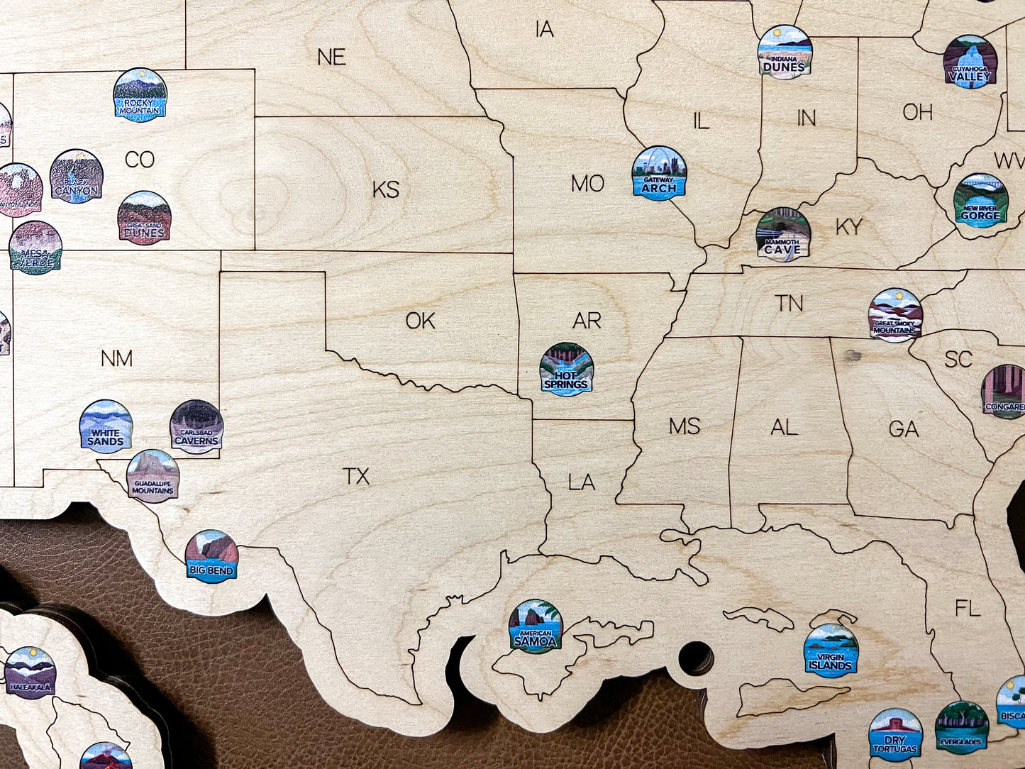 Every Chase | Printed Tokens USA National Parks Bucket List Map