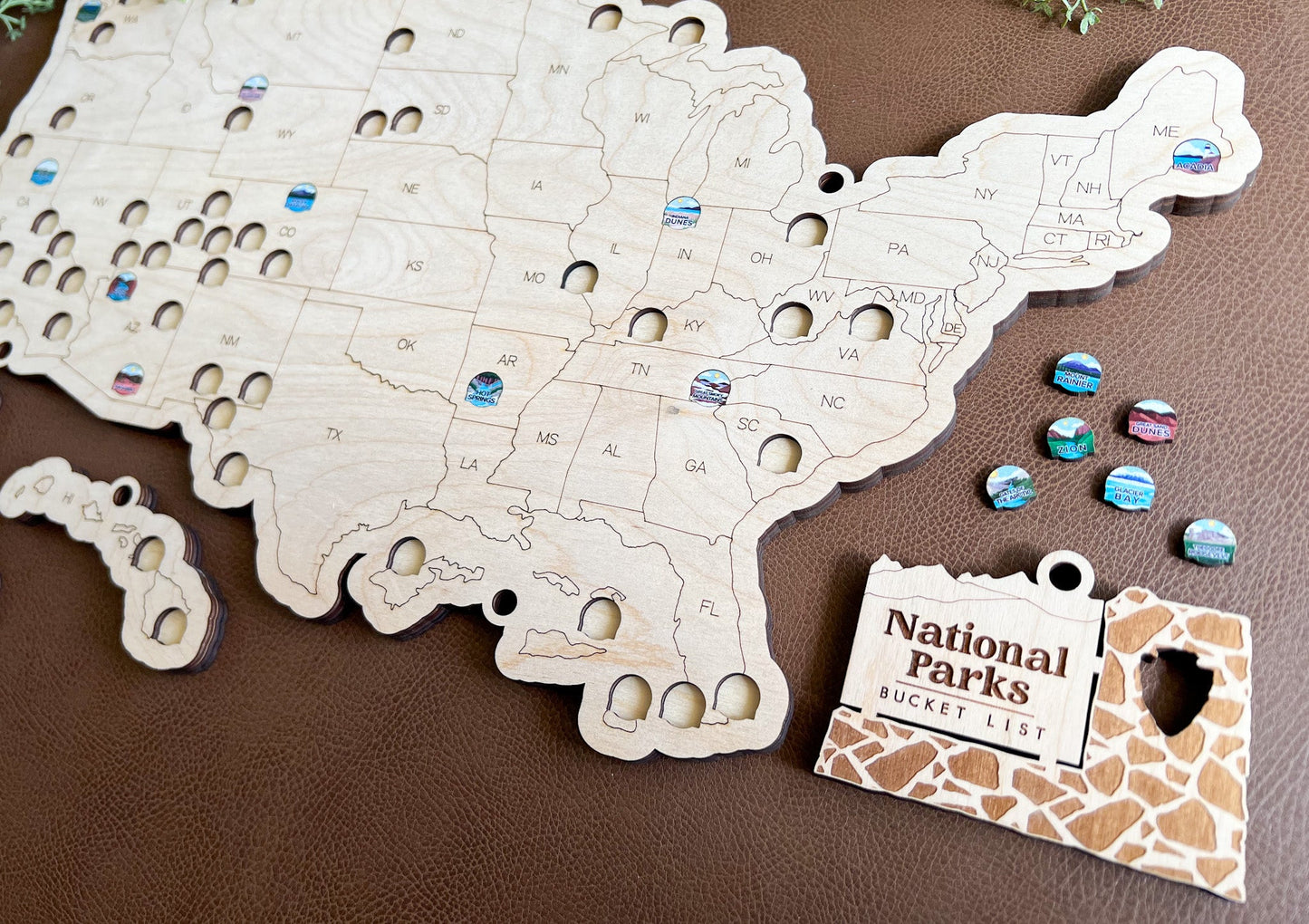 Every Chase | Printed Tokens USA National Parks Bucket List Map