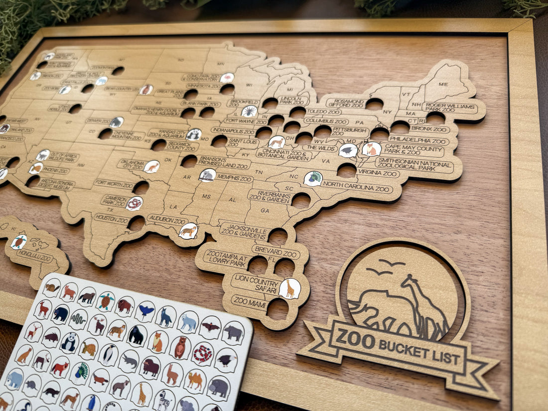 Zoo Travel Map – Track U.S. Zoos and Wildlife Parks – Hyder Handcrafted
