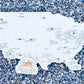 multi Sport wooden map on river rock background