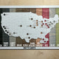 Design Your United States *1 Point Per State* Bucket List Travel Map (Choose Your Tokens And Nameplate)